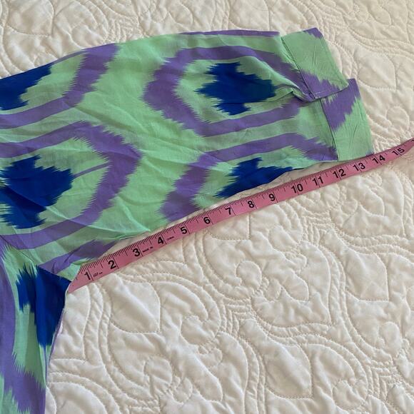 Oliphant Green and Blue Midi Dress - Picture 10 of 13